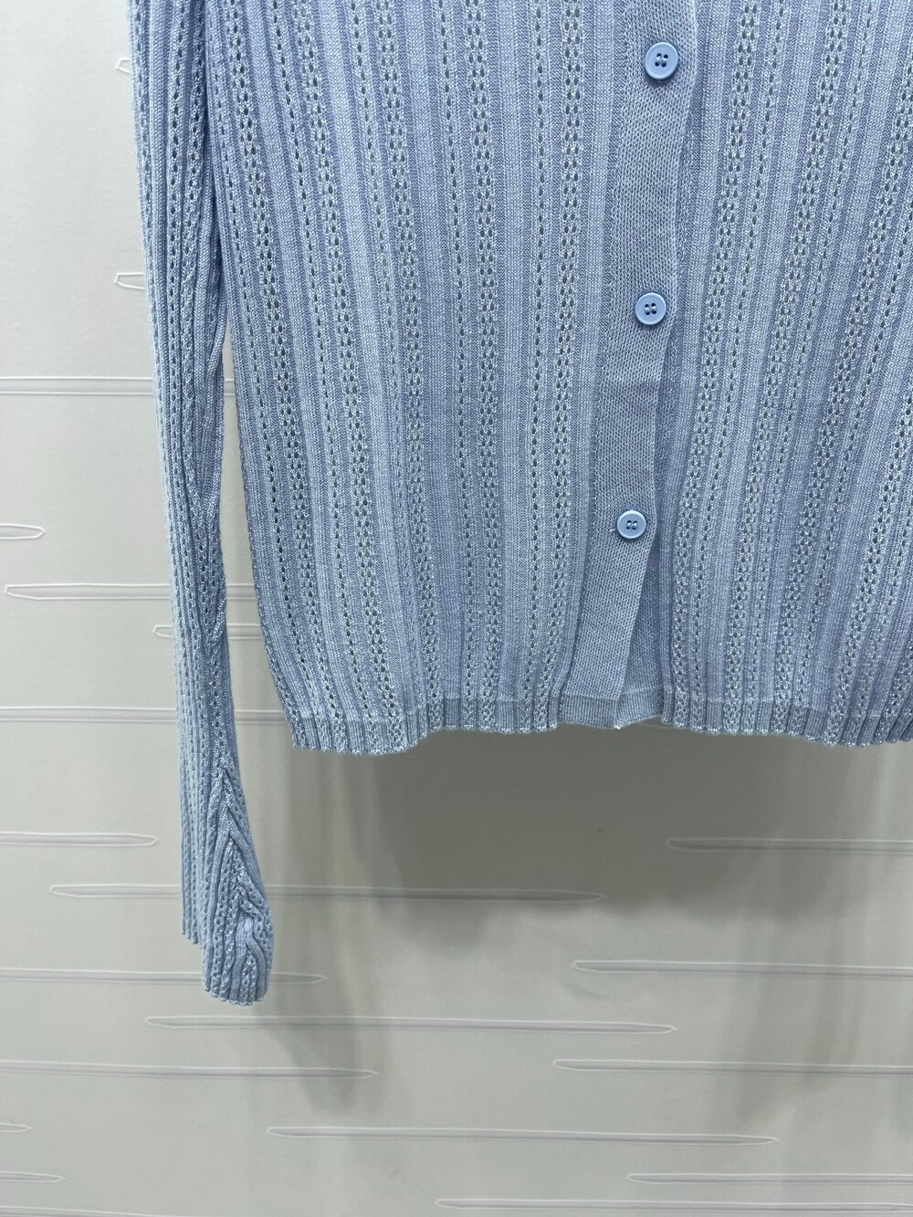 Miu Miu Light Blue Lace Cami & Knit Cardigan Two Piece Set - Picture 6 of 9